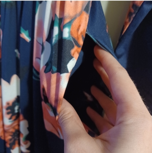 Full Length Floral Maxi Dress With Sleeves - Picture 3 of 4